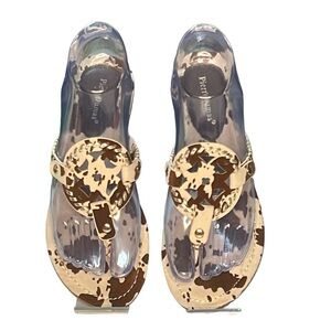 Pierre Dumas Cow Print Sandals